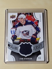 2018-19 Upper Deck Series 1 UD Game Jersey Cam Atkinson #GJ-CA Columbus Blue Jackets